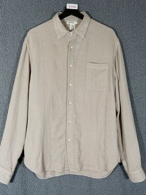 Kato The Ripper Waffle Long Sleeve Shirt - Men's Size M - Sand Gray
